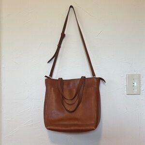 Madewell Rich Tan Leather Tote